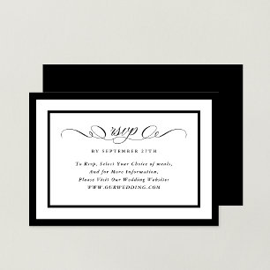 Cartons Réponse Calligraphie officielle Site Web de Mariage encadr
