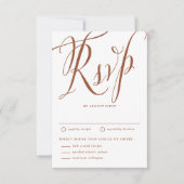 Cartons Réponse Calligraphie rustique en terre cuite avec choix de (Devant)