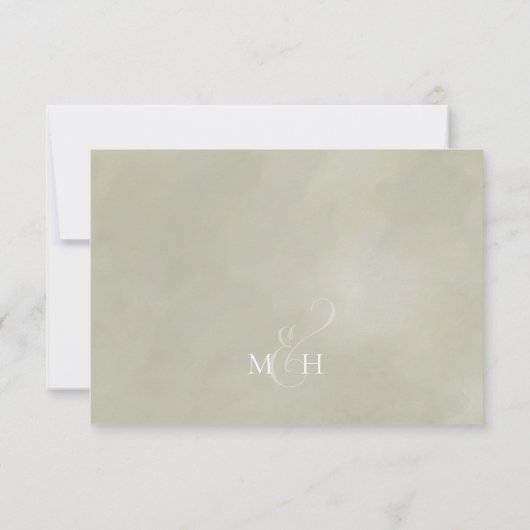 Cartons Réponse Calligraphie simple Palm Feuille choix de repas RS (Dos)