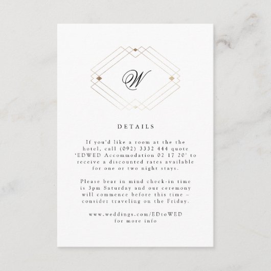 Cartons Réponse Calligraphie Typographie Monogramme Mariage Gold D (Devant)