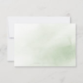 Cartons Réponse Calligraphie verte Sage Mariage fleuri rustique RS (Dos)