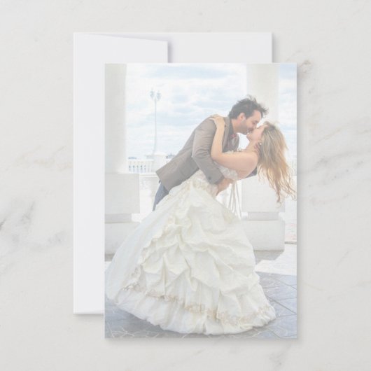 Cartons Réponse Calligraphie Whimsical moderne superposer Mariage (Dos)