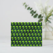 Cartons Réponse Caméléon mignon vert (Debout devant)