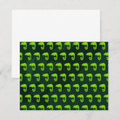 Cartons Réponse Caméléon mignon vert (Devant / Derrière)
