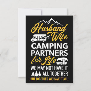 Cartons Réponse Camping en couple mari et femme