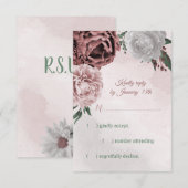 Cartons Réponse cannelle rose rose blanc floral (Devant / Derrière)