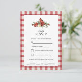 Cartons Réponse Cardinal de Noël Red Buffalo Check (Debout devant)