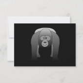 Cartons Réponse Caricature de Silverback Gorilla (Dos)