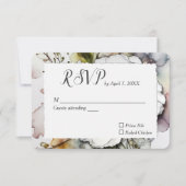 Cartons Réponse Carnation mariage Dans La Conception De L'Encre D' (Devant)