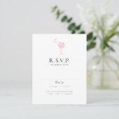 Cartons Réponse Cartable Charleston en rose Mariage (Debout devant)