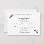 Cartons Réponse Carte-réponse de réception de mariage aux libellul (Dos)