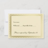 Cartons Réponse Carte-réponse florale marron avec croix (Dos)