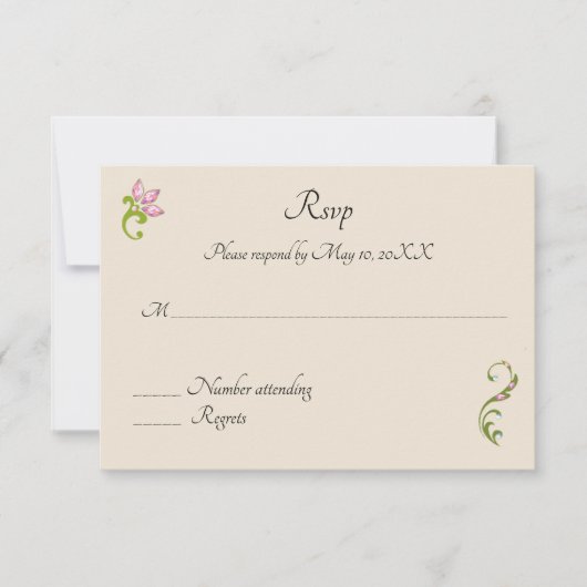 Cartons Réponse Carton d'invitation de mariage au paon hindou indi (Devant)