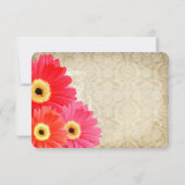 Cartons Réponse Carton d'invitation de mariage Fleur de Gerber ora (Dos)