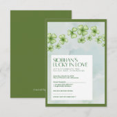 Cartons Réponse Carton-réponse pour la fête de mariage de Lucky in (Devant / Derrière)