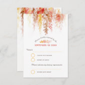 Cartons Réponse Cascade cascade chute vigne brun orange mariage (Devant / Derrière)