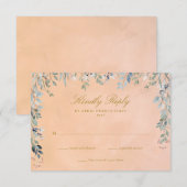 Cartons Réponse Cascade Florale verdoyante Mariage toscan rustique (Devant / Derrière)