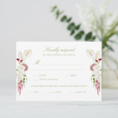 Cartons Réponse  Cascading Floral Bouquet Wedding (Debout devant)
