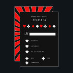 Cartons Réponse Casino de Poker convient Red et Black Vegas<br><div class="desc">Personnaliser pour votre événement vegas thème ou emplacement</div>