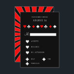 Cartons Réponse Casino de Poker convient Red et Black Vegas<br><div class="desc">Personnaliser pour votre événement vegas thème ou emplacement</div>