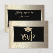 Cartons Réponse Casquette de remise des diplômes pailletée, Confet (Devant / Derrière)