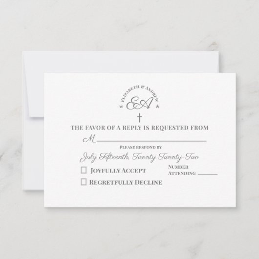 Cartons Réponse Catholique monogramme (Devant)