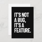 Cartons Réponse Ce n'est pas un bug, c'est une fonctionnalité (Devant / Derrière)