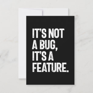 Cartons Réponse Ce n'est pas un bug, c'est une fonctionnalité