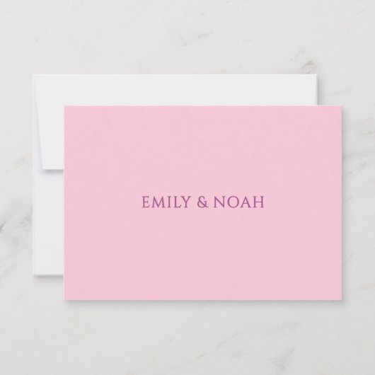 Cartons Réponse Céleste rose violet soleil Lune étoiles Mariage (Dos)