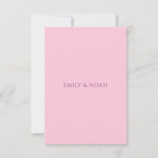 Cartons Réponse Céleste rose violet soleil Lune étoiles Mariage (Dos)