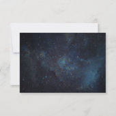 Cartons Réponse Celestial Galaxy Stars Midnight Navy Wedding QR (Dos)