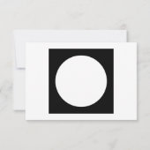Cartons Réponse Cercle noir et blanc, conception géométrique simpl (Dos)