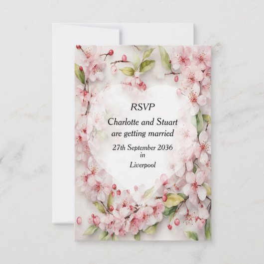 Cartons Réponse Cerisier en fleurs (Devant)