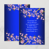 Cartons Réponse Cerisiers Japonais Rose Bleu Royal SVP (Devant / Derrière)
