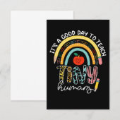 Cartons Réponse C'est une bonne journée pour apprendre à de minusc (Devant / Derrière)