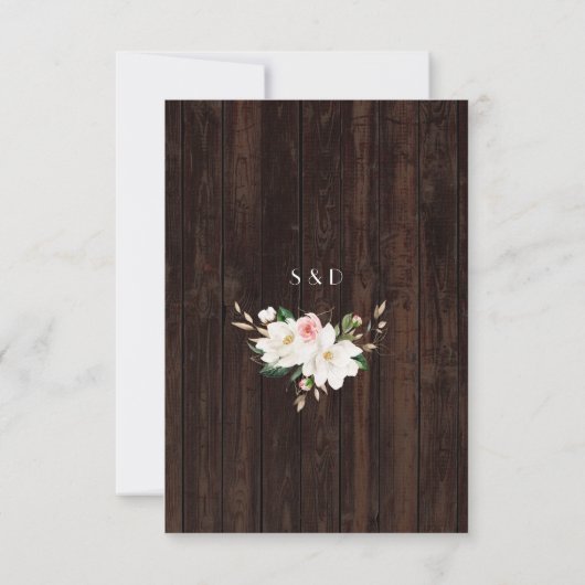 Cartons Réponse Chaîne Magnolia Blanche Lumières Vieux Mariage de (Dos)