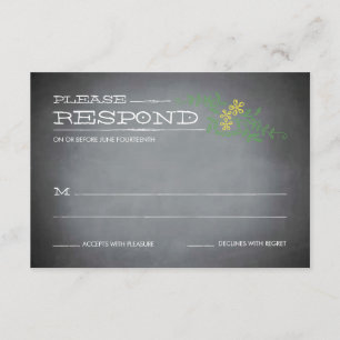 Cartons Réponse Chalkboard Stencil Yellow Response
