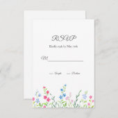 Cartons Réponse Champ de Fleurs sauvages d'aquarelle mixte (Devant / Derrière)