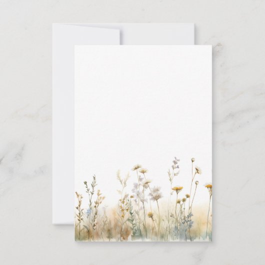 Cartons Réponse Champ d'été rustique Fleur sauvage (Dos)