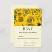 Cartons Réponse Champ jaune de tournesols (Devant / Derrière)