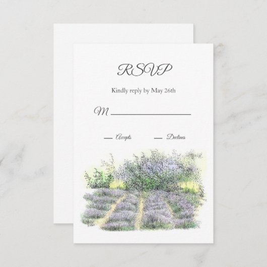 Cartons Réponse Champ Lavender (Devant / Derrière)