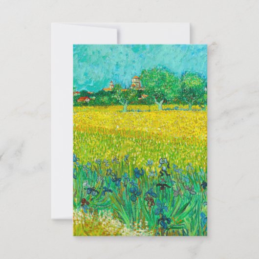 Cartons Réponse Champ Van Gogh avec Irises près d'Arles (Devant)