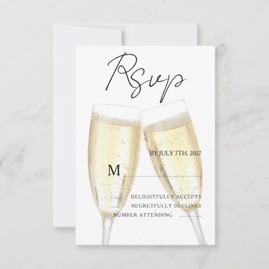 Cartons Réponse Champagne Toast (Devant)