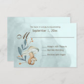 Cartons Réponse Champignons bleus d'automne (Devant / Derrière)