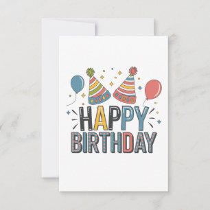 Cartons Réponse Chapeaux de fête d'anniversaire joyeux