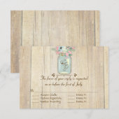 Cartons Réponse Chariftwood Grange Bois Rustique Mason Jar Jardin  (Devant / Derrière)