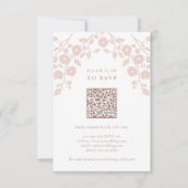 Cartons Réponse Charming Blush Folk Flowers Floral QR Code (Devant)