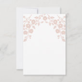 Cartons Réponse Charming Blush Folk Flowers Floral QR Code (Dos)