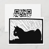 Cartons Réponse Chat de fenêtre Linogravure (Devant / Derrière)