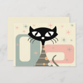 Cartons Réponse Chat Du Milieu Du Siècle Moderne Du Milieu Du Sièc (Devant / Derrière)